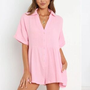 Pink romper never worn NWT